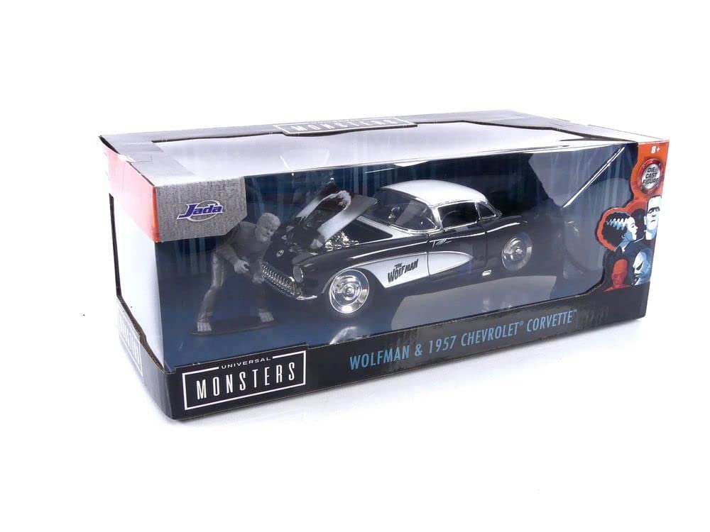 Jada Toys Universal Monsters 124 1957 Chevy Corvette with Wolfman Die-cast Figure