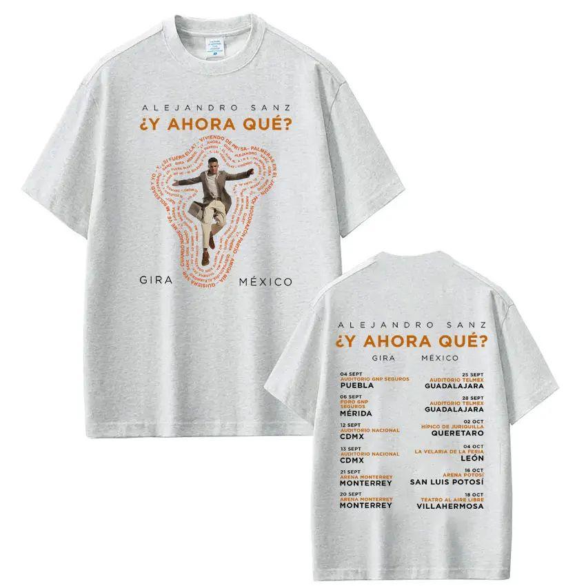 Hiphop Harajuku Tshirts Singer Alejandro Sanz Album Tour Print T Shirt Summer Cotton Fashion Highquality Tshirts Unisex S