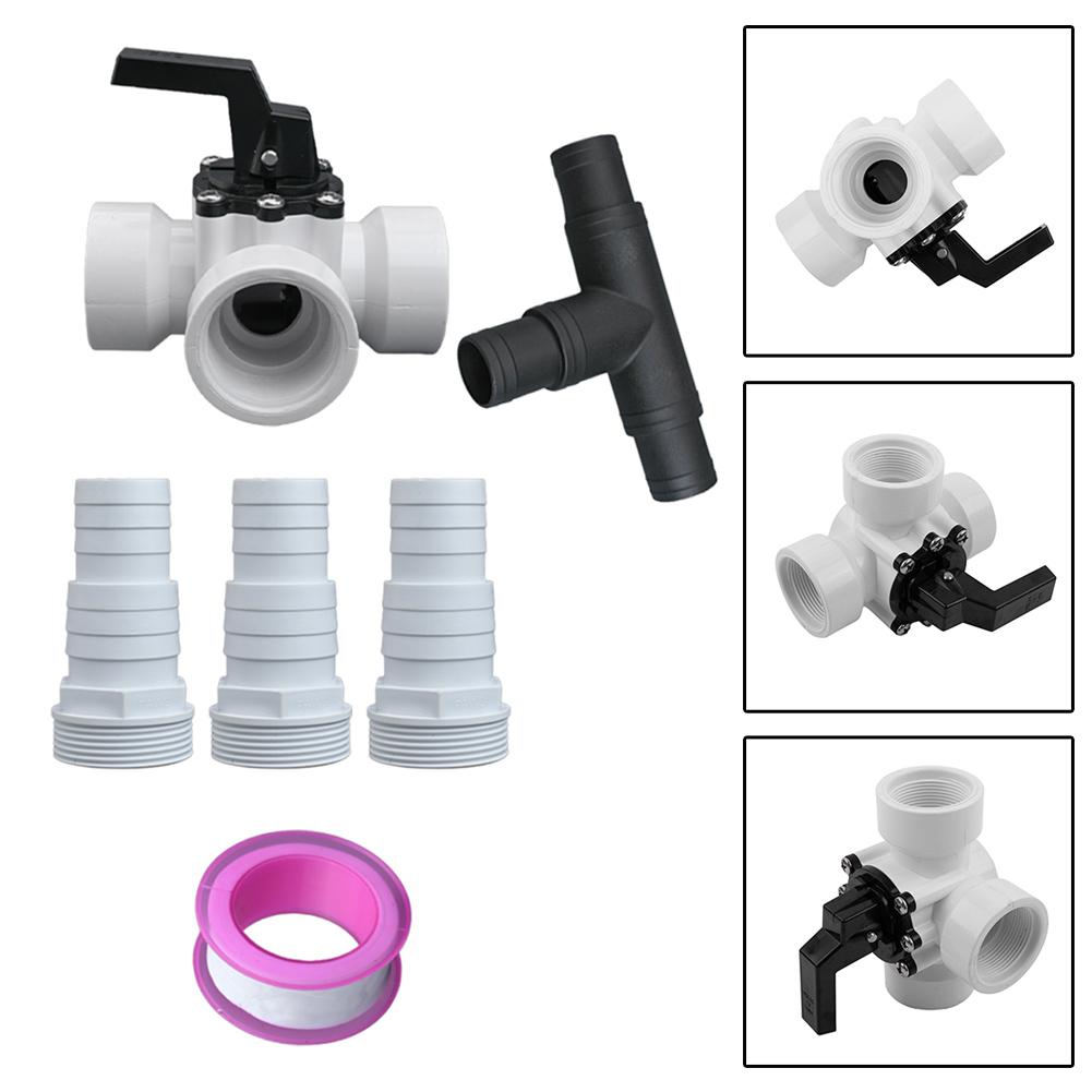 Pool Maintenance 3-way Valve 1.5 Inch Size Barbed Outlet Diverting Shut-off Female Threaded Opening For 4715 Spa