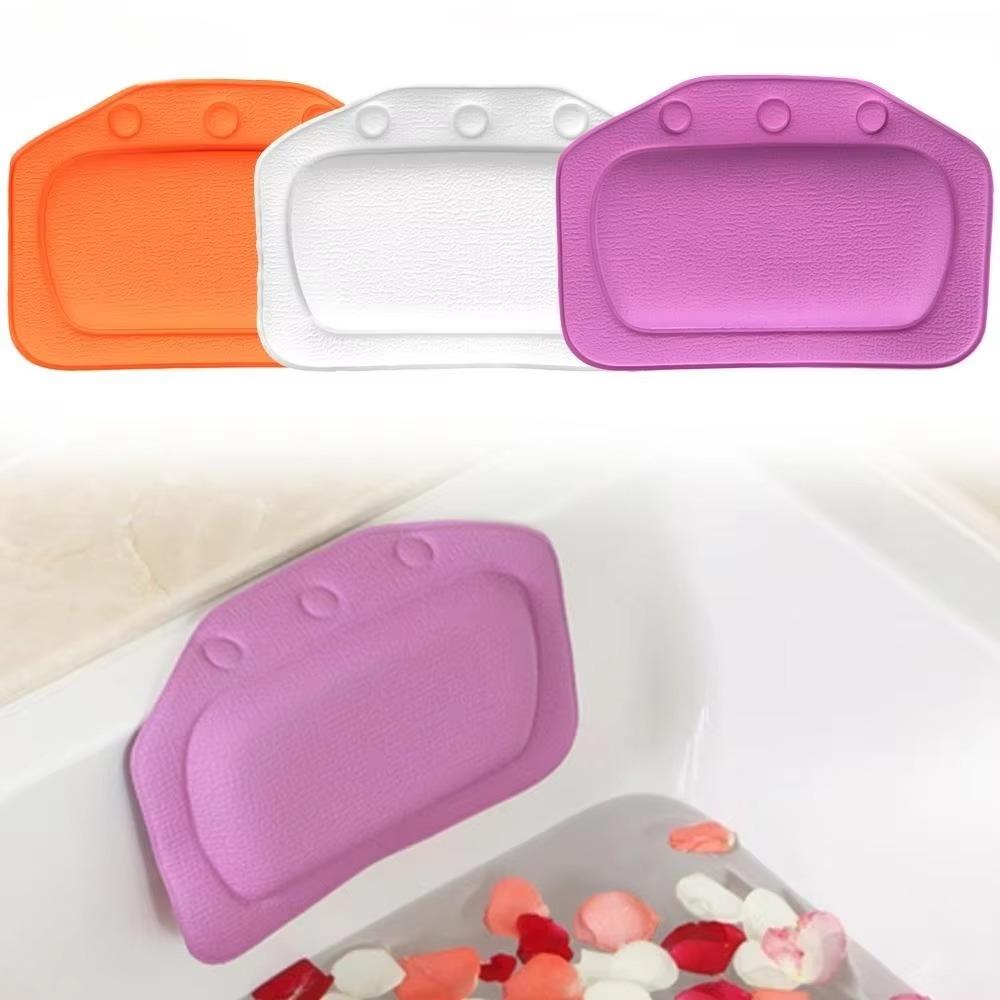 Waterproof Bath Cushion with Suction Cups Bath Headrest Bathroom Accessories Spa Headrest  Spa