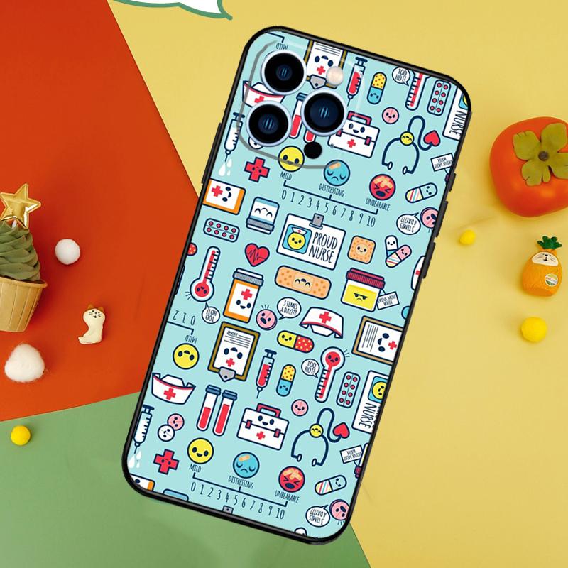 Cartoon Doctor Nurse Phone Case For iPhone 17 Pro Max16 15 14 13 11 12 Pro Max Plus 12 13 Mini 16e 17 Air Cover