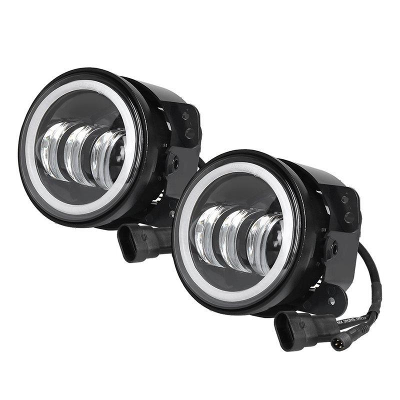 Precise Front Bumper LED Fog Light System DIY Color-Changing Bluetooth Control For Jeep Wrangler JK/CJ/TJ
