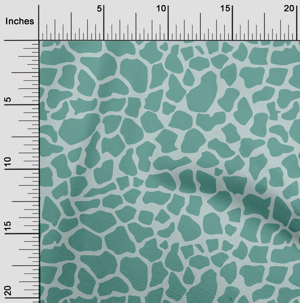 oneOone Cotton Flex Lime Green Fabric Giraffe Animal Skin Sewing Fabric By The Yard Printed Diy Clothing Sewing Supplies 40 Inch