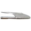 Zara Lightweight Open-Back Casual Flats 0.5cm Women flats Silver 12829510808