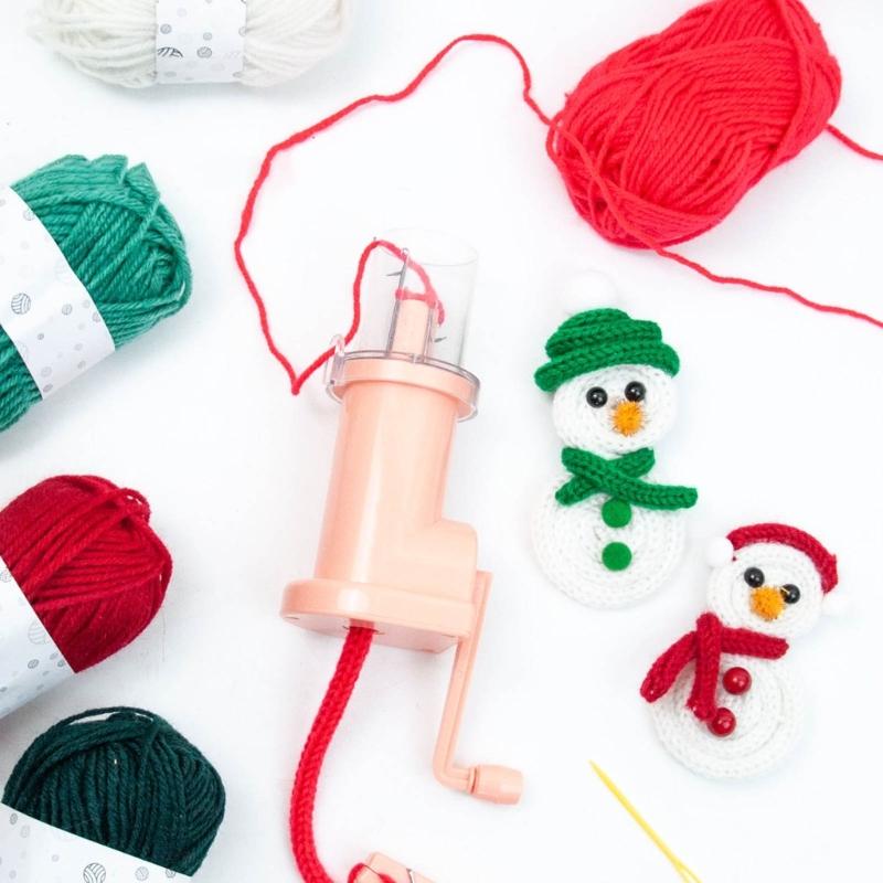 4 Needle Knitting Machine Include Yarns, Bracelet Weave Tool for DIY Bracelet Knitted Craft Christmas Gift Bag Charm