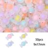 Frosted Acrylic Round Beads for DIY Jewelry and Beading Accessories