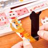 Office School Supplies Cartoon Cat Magnetic Bookmark Ruler Student Cute High Looking Girl Magnetic Kawai Stationery Small Gift