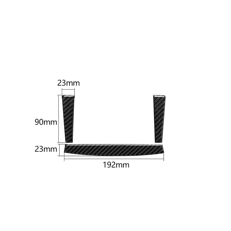 For Nissan 350Z 2006-2009 3Pcs Real Carbon Fiber GPS Display Frame Interior Sticker Trim Car Interior