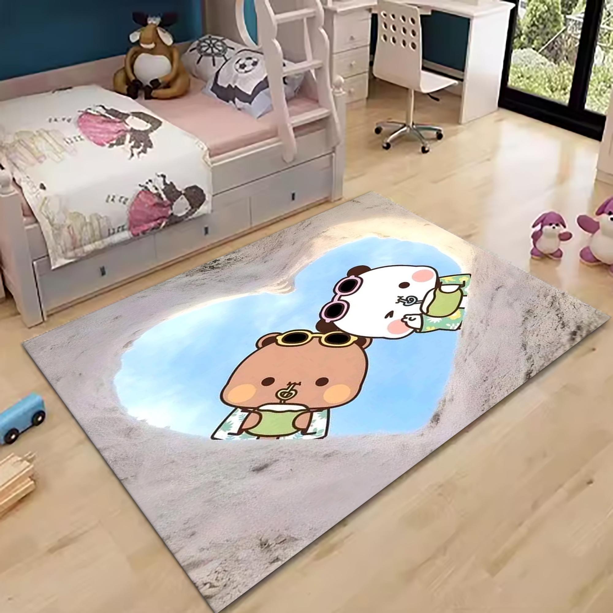 

1pcs Bubu Dudu Panda Bear Printed Carpet Doormat Bedroom Decorative rug for Living Room Kitchen Floor Mat Bathroom Anti-slip Mat 40cmx60cm