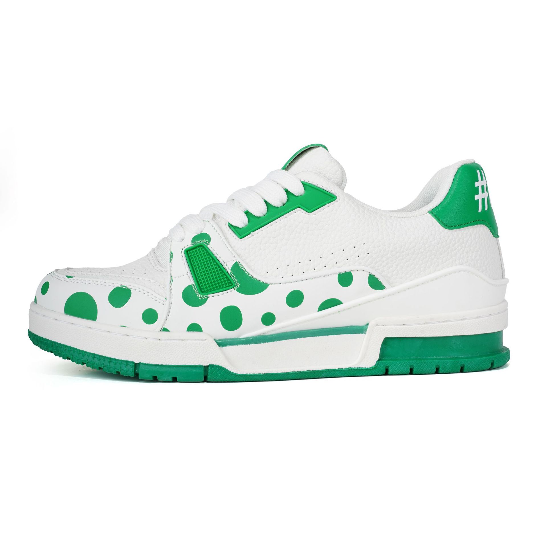 

Новые кожаные мужские и женские низкие модные спортивные и повседневные туфли на доске в горошек Яёи Кусамы 44