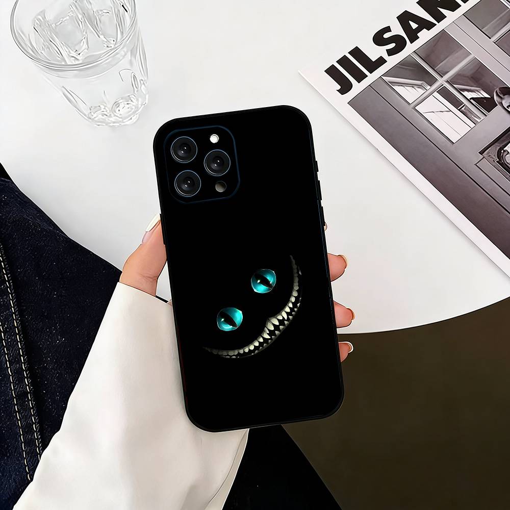 Cool C-Cheshire Cat  Phone Case For iPhone 17,16,15,14,13,12,11 Plus,Pro Max,XS,Soft Silicone Black Cover