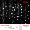 Outdoor Decoration 4m Droop 0.4-0.6m Curtain Icicle Led String Lights 220V EU Plug Garden Xmas Garland Decorative Lights