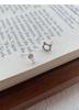 S999 Sterling Silver Asymmetrical Cat Bone Stud Earrings for Women - Cute, Small, and Exquisite Accessories for Ear Hole Care