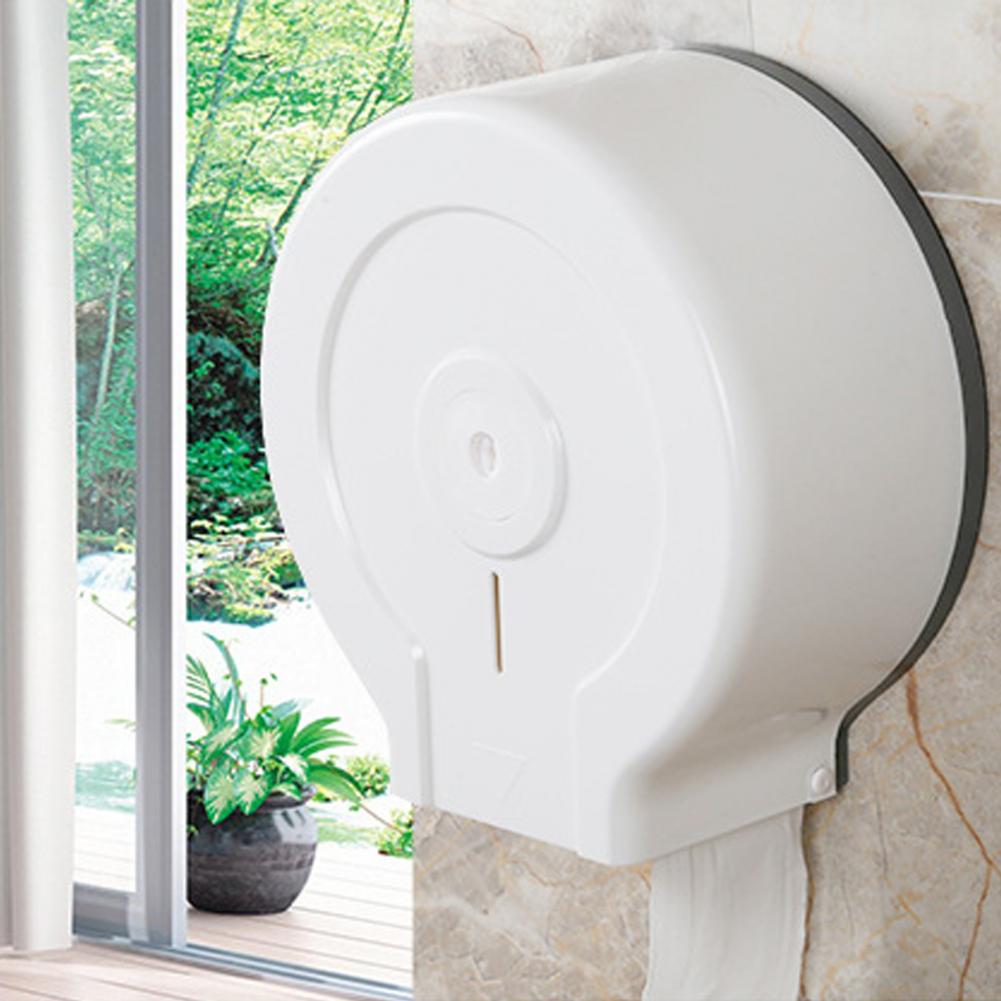 1 Set Useful Tissue Dispenser Strong Bearing Towel Dispenser Lock Design Space Saving Easy Access Roll Paper Holder