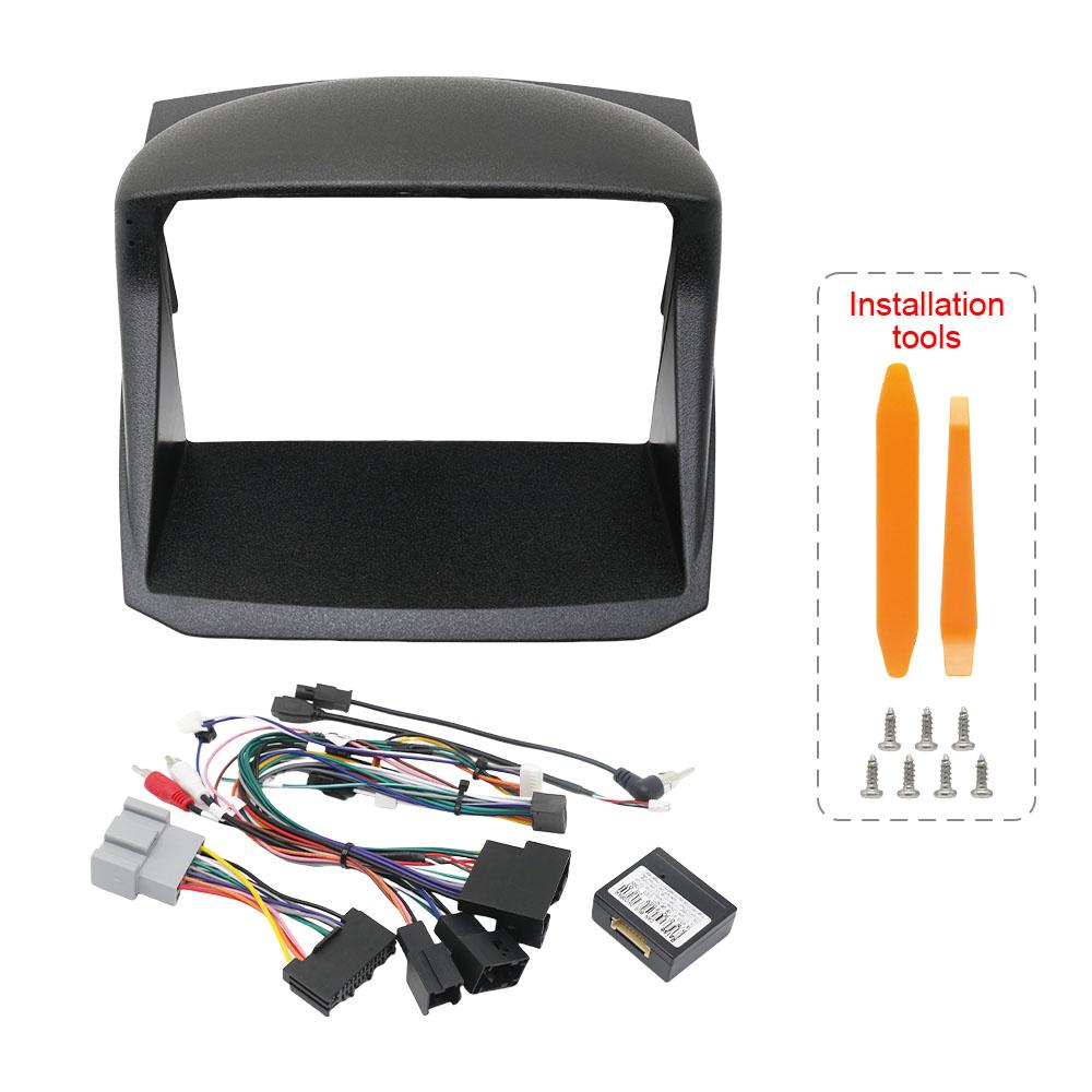 9 Inch Car Frame Fascia Adapter Canbus Box Decoder Android Radio Dash Fitting Panel Kit For Ford Fiesta