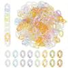 210Pcs Transparent Acrylic Linking Rings Quick Link Connectors for Cable Chains Making Twisted Oval Mixed Color 23.5x16.5x4.5mm