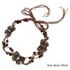 Waist Rope Wooden Bead Wax Rope Ethnic Style Belts Braided Tassel Belt Bohemian Women Waist Chain