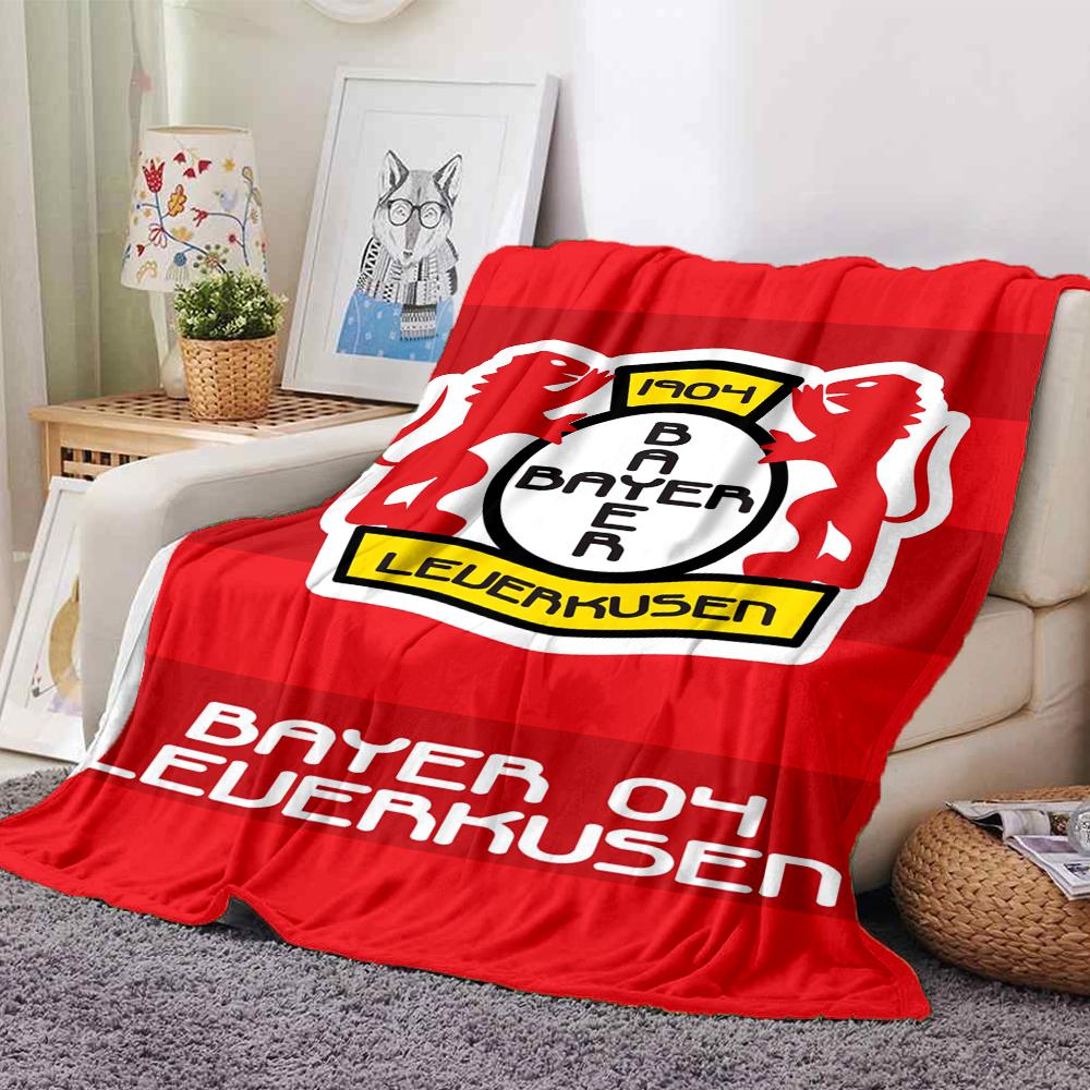 Bayer Leverkusen Theme Printed Blanket - Perfect for Couch, Bed, Travel & Outdoor Use | Machine Washable, Cozy & Durable.
