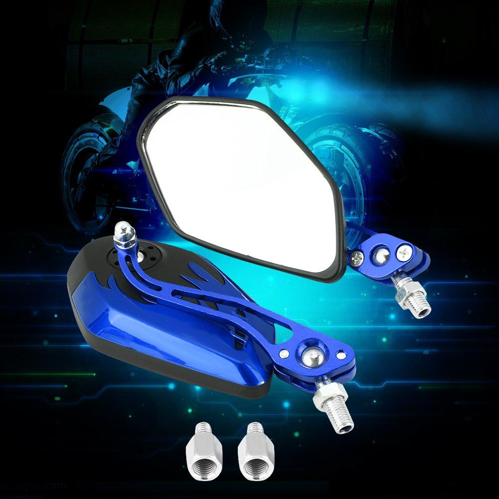 Specchio Moto Set Sinistro e Destro 10mm, Specchio Scooter-Qiilu Universale 8mm 10mm Moto Scooter