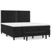 3137799 vidaXL Lit à sommier tapissier avec matelas Noir 180x200 cm Velours
