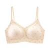 Hot Milk Skin Floral, Seamless Underwear, Women's Small Breasts Gather and Show a Round Shape, No Steel Ring, Upper Support, Jelly Strip