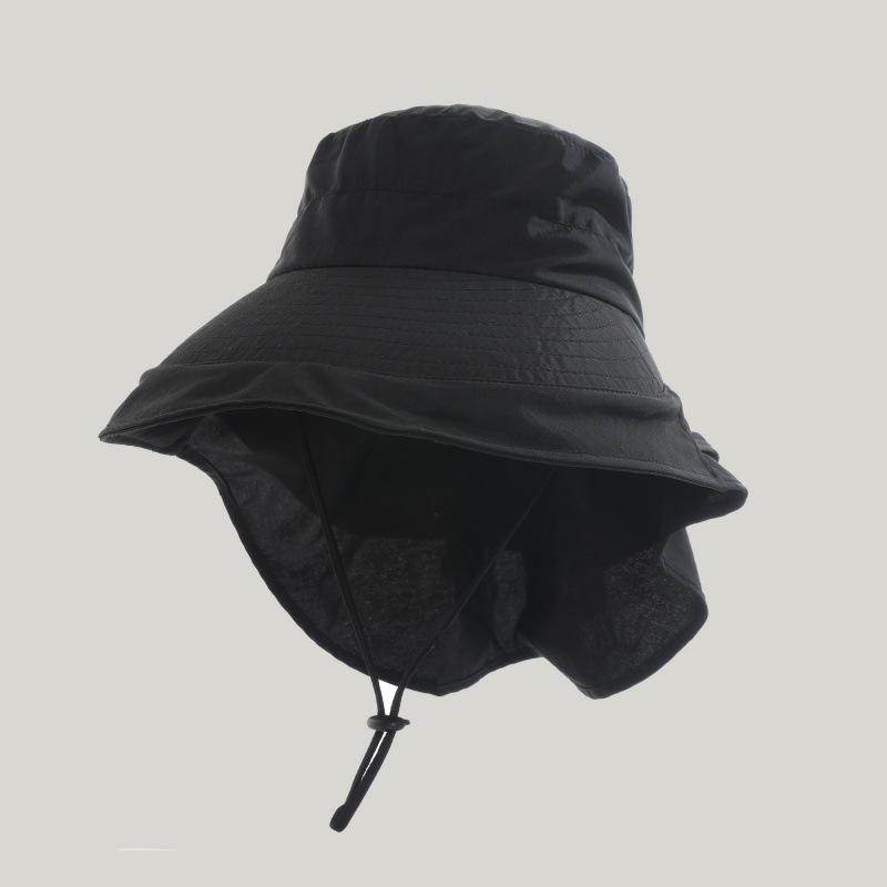 Large Brim Shawl Sun Hat, Foldable Neck Protection, Breathable Fisherman Hat, Outdoor Cycling, Hiking Sun Hat for Women