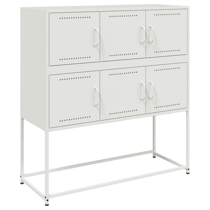 VidaXL Buffet, Armoire avec Porte, Placard avec Rangement, Organisateur de Salle de Séjour Salon Maison Intérieur, Blanc 846601