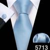 Designer Blue Ties for Men 10 Styles Necktie Pocket Square Cufflinks Set Wedding Dating Party