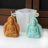 Buddhas Statue Silicone Candle Mould for Handmade Soap Gypsum Resin Aromatherapy Scented Candle Mould Desktop Decorations