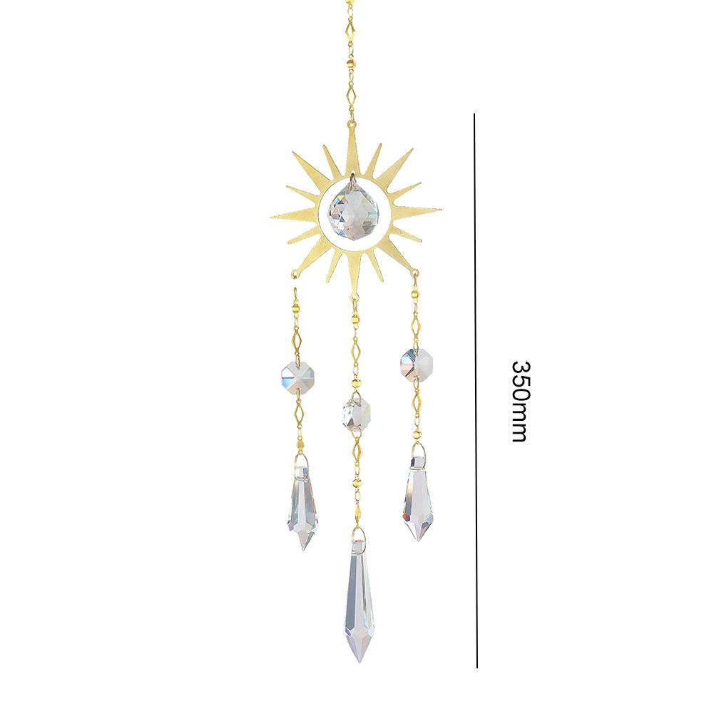 Suncatcher Crystal Wind Chimes Hexagon Sun Catchers Pendant Light Catcher Garden Window Wedding Curtain Chandelier Home Decor