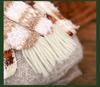 Christmas Snowman Doll with Retractable Legs – Warm Brown Knit Design