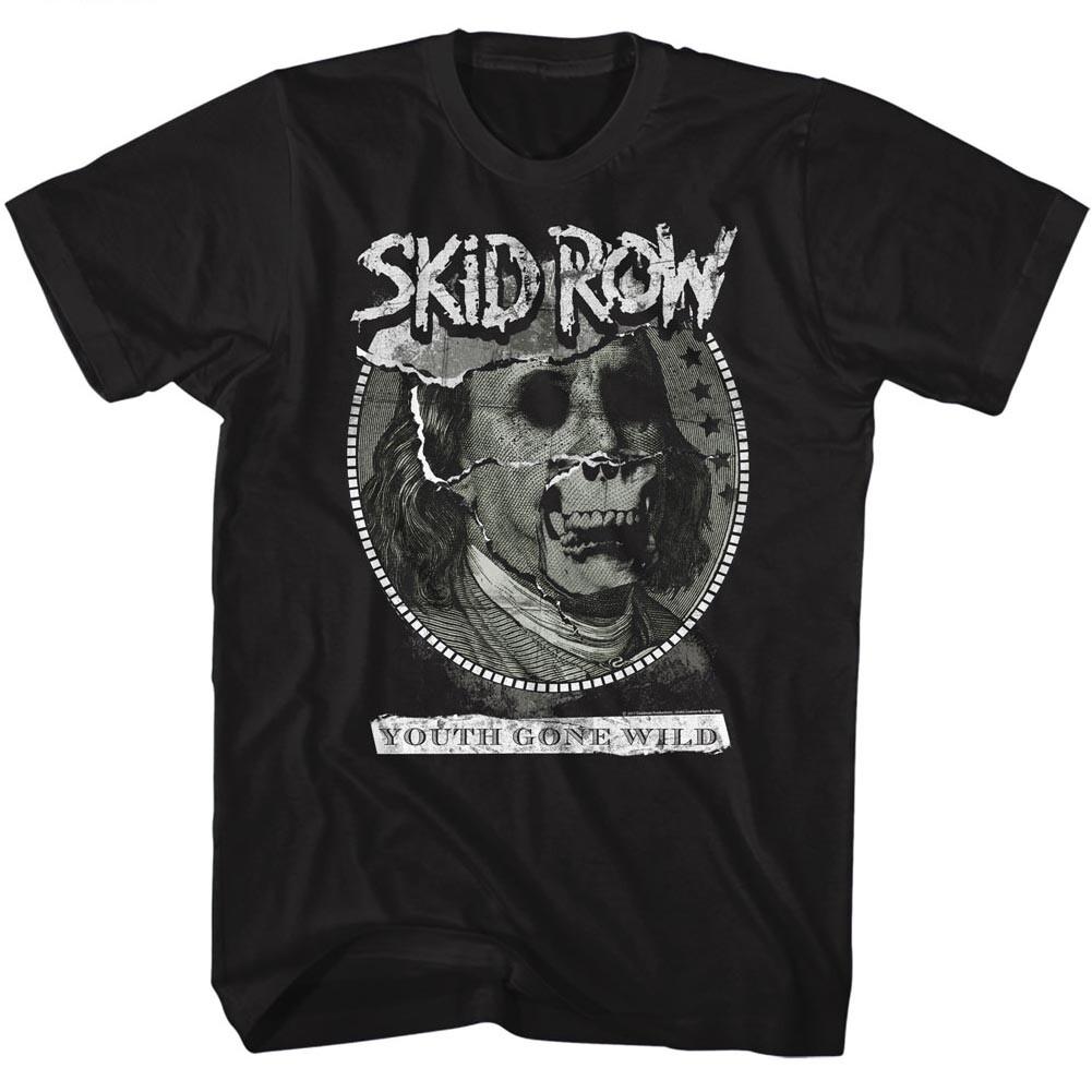 Skid Row Youth Gone Wild Ben Franklin Face Men T Metal Band Music Merch M