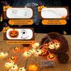 1pc 10/20 LED Halloween Single Layer Pumpkin & Ghost String Light Battery Powered For Home Garden Holiday Halloween Party Decor