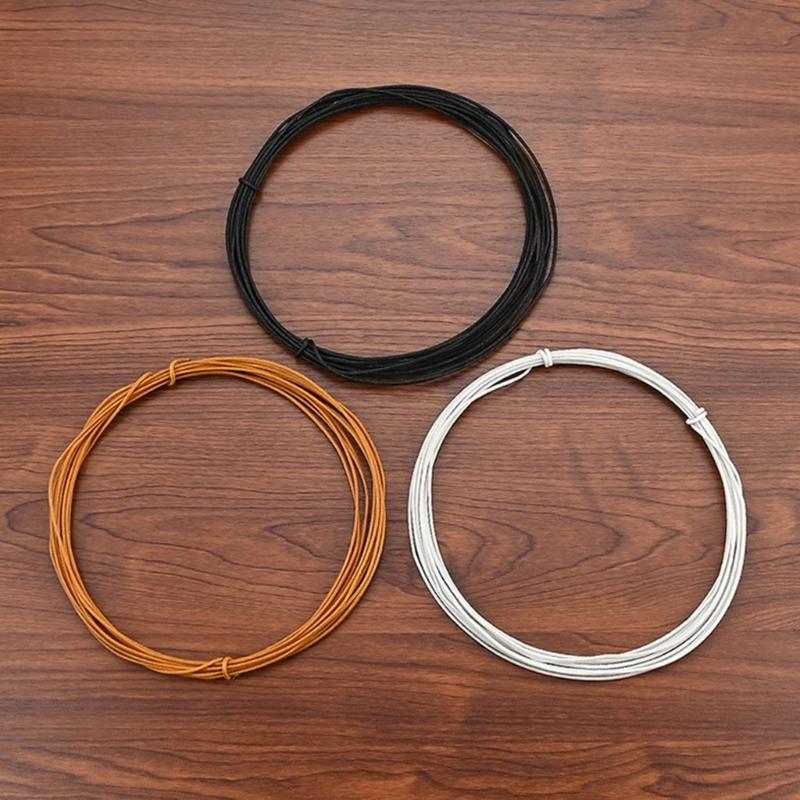 3.0m 10ft (Black/White/Yellow) Gavitt Cloth-covered Pre-tinned Stranded Pushback 22awg Guitar Wire Instrument Cable Part