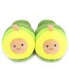 Cartoon Avocado Plush Slippers - Cozy Indoor Footwear for Autumn & Winter