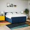 Maison Exclusive - Sommier à lattes de lit avec matelas Bleu 180x200 cm Tissu