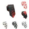 Halloween Punk Theme Necktie with Scary Theme Pattern Cosplay Event Costume Accessory Neckwear for Suit And Party Wear