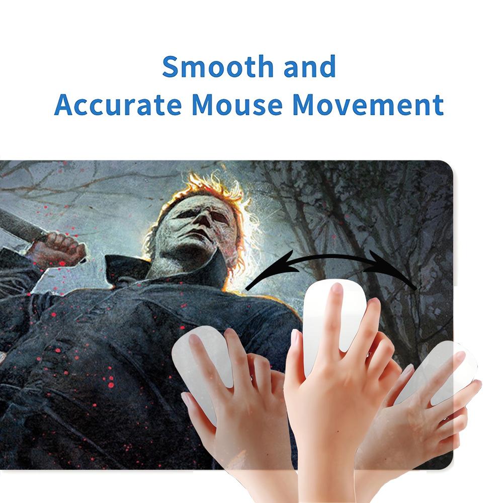 Horror Movie Poster Large Gaming Mouse Pad Nonslip Rubber Base Waterproof Desk Mat For Office Pc Laptop