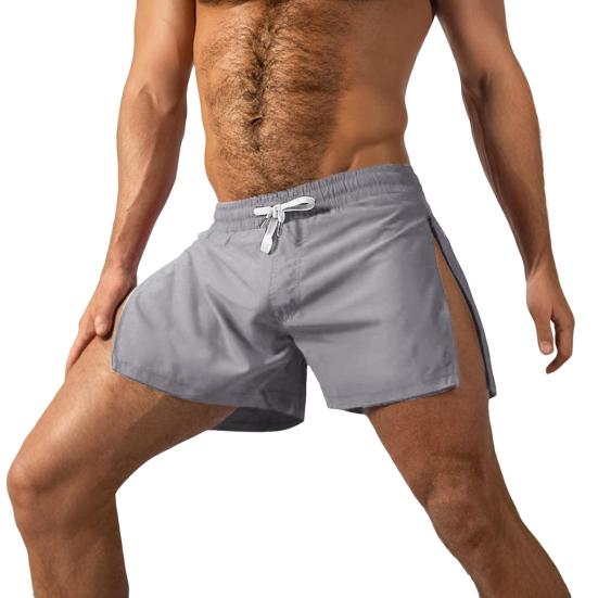 Letní pánské sportovní šortky Boční zip Rychleschnoucí Prodyšné Posilovací šortky Elastický pas Stahovací šňůrka Atletické Běžecké Fitness šortky