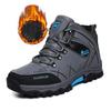 Men's Waterproof Leather Hiking Boots - Insulated, Mid-Top, Cold-Proof for Autumn and Winter