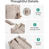 Nylon Puffer Tote Bag for Women Large Capacity Water-resistant Puffy Handbag Multiple Pockets Casual Quilted Crossbody Bag
