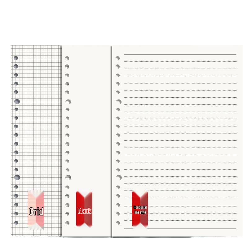 Free Shipping: Thickened Loose-leaf Paper Core for Notebooks - B5 26-Hole, A5 20-Hole, A4 Grid