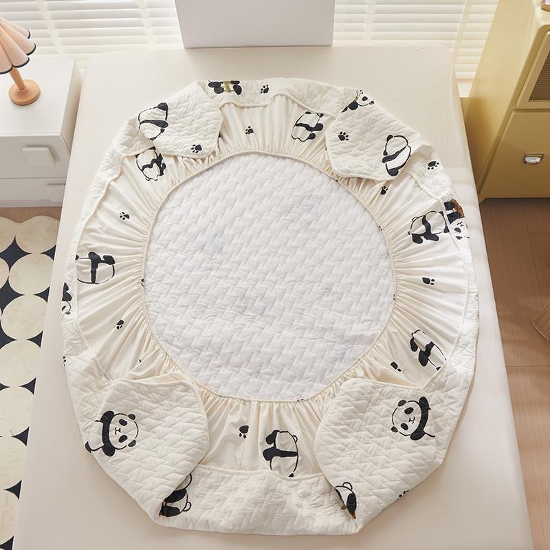 Thicken Bed Cover Cartoon Style Bedspread Quilted Mattress Cover Soft Bed Linen Elastic Bedsheets cubre colchón (No Pillowcase)