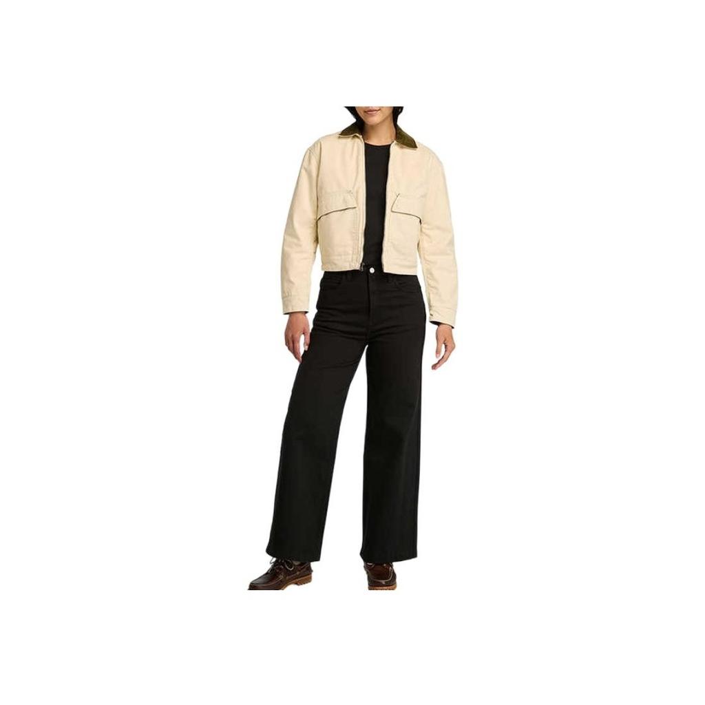 Timberland Comfortable Casual Loose Short Collar American Vintage Jacket Women Jacket Light-Brown A5ZTF-EFL
