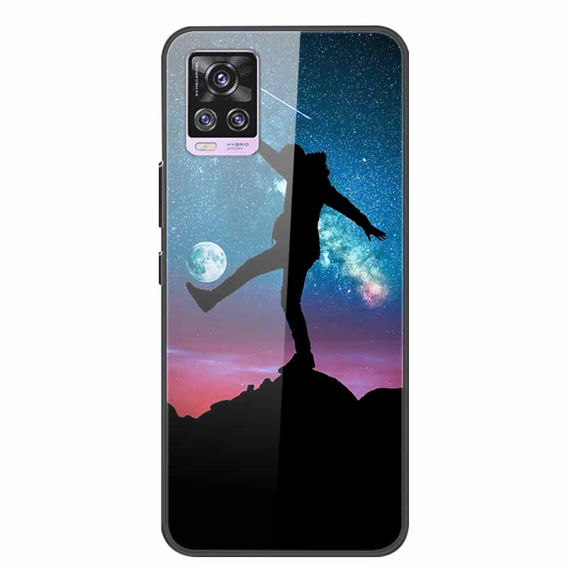 For Vivo V20 Pro Phone Case V 20 Pro Soft Bumper Tempered Glass Hard Back Covers Cases For Vivo V20 Pro Case 6.44" Coque Fundas