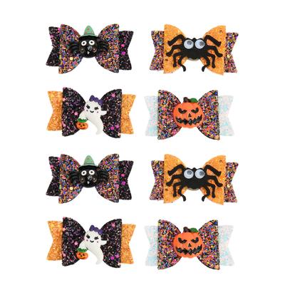 Halloween Pet Hair Bows Cute Exquisite Dog Hair Topknot with Rubber Band for Puppy Grooming 8pcs