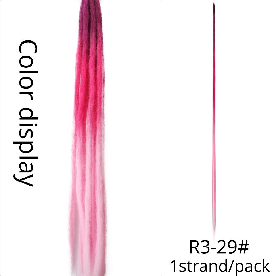Estensioni Dreadlock fatte a mano al 100% Moda Reggae Capelli 20 pollici Morbidi Dreadlock all'uncinetto Trecce Capelli Ombre Colore 5 Pz / lotto