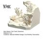 Underwater Landscaping Decor 3D Printed Coral Cave Aquarium Decoration for Small Fish Shrimp, Tank Ornament Hideout, Realistic Hollow Hiding