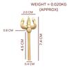 Pure Brass Trishul Idol, Vastu Statue For Home & Office, Religious Idol - 7 Cm