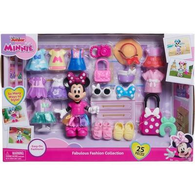 Doll Gift Set - DISNEY MINNIE MOUSE - Fashion Set - Minnie Doll 15 Cm, 25 Fashion Pieces and Accessories